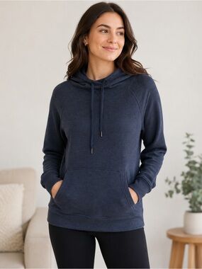 90 DEGREE BY REFLEX BLUE HOODIE WITH KANGAROO POCKETS SIZE LARGE